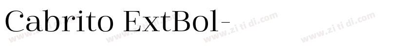 Cabrito ExtBol字体转换 Cabrito ExtBol字体转换
